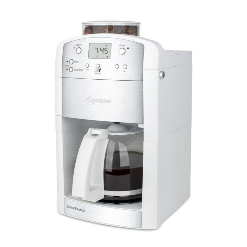 Capresso CoffeeTEAM GS 10Cup Coffee Maker with Conical Burr Grinder Wayfair